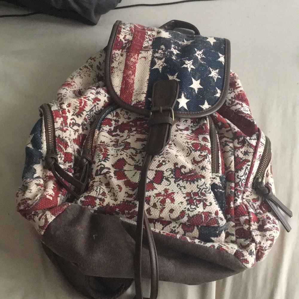 American flag backpack